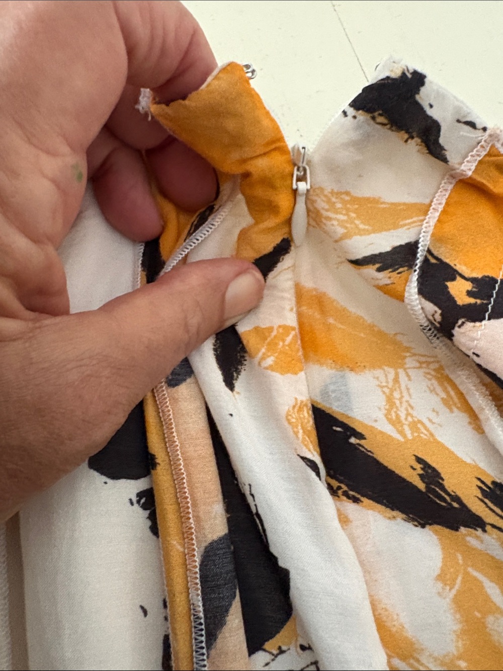 Maeve Long Pleated Maxi Skirt in Mustard, Black and Cream - Picture 5 of 6